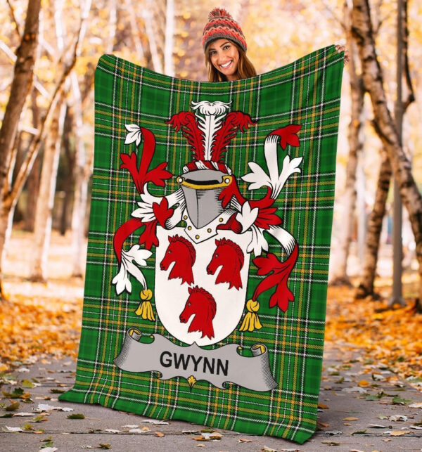 Ireland Premium Blanket - Gwynn Ireland Blanket Irish National Tartan - Image 4