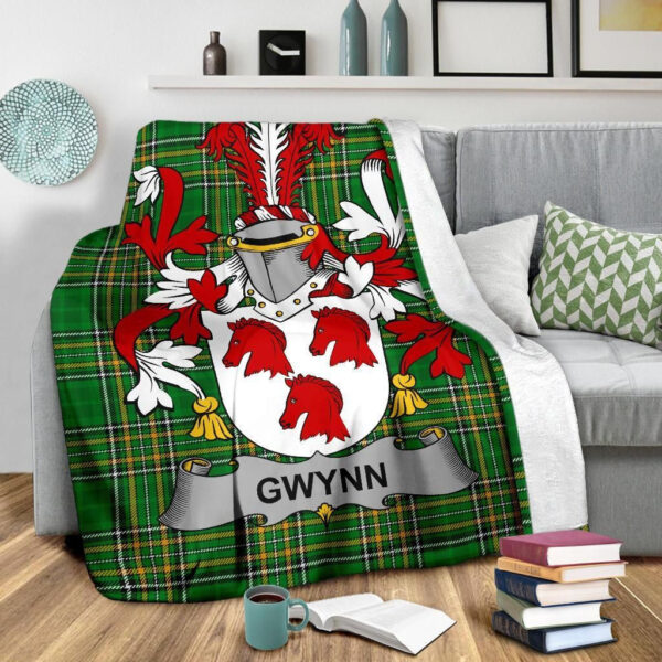 Ireland Premium Blanket - Gwynn Ireland Blanket Irish National Tartan - Image 3