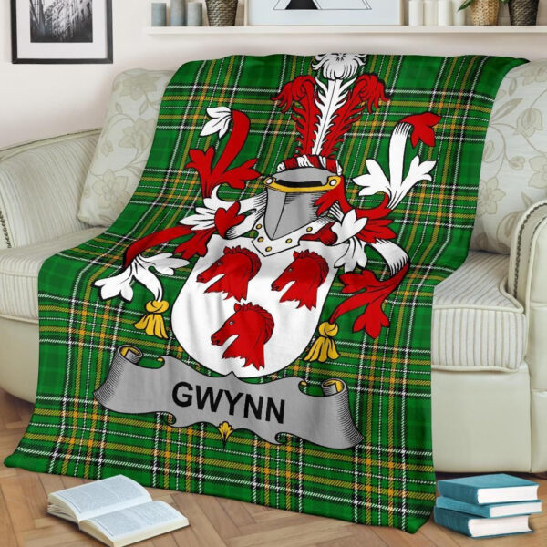 Ireland Premium Blanket - Gwynn Ireland Blanket Irish National Tartan - Image 2