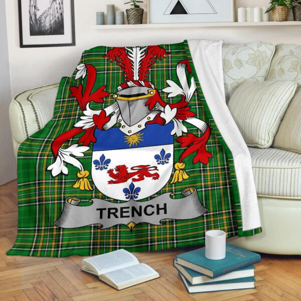 Ireland Premium Blanket - Trench Ireland Blanket Irish National Tartan