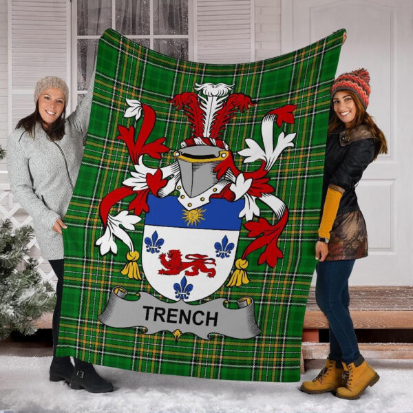 Ireland Premium Blanket - Trench Ireland Blanket Irish National Tartan - Image 6