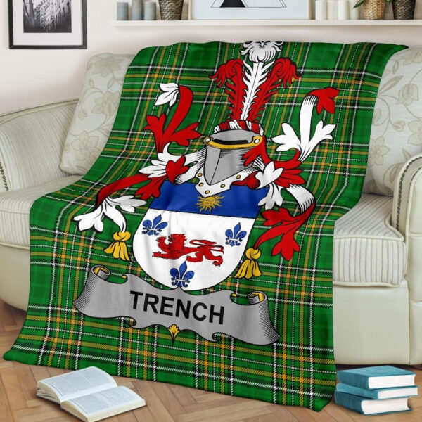 Ireland Premium Blanket - Trench Ireland Blanket Irish National Tartan - Image 2