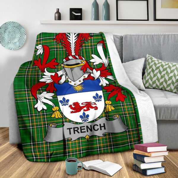 Ireland Premium Blanket - Trench Ireland Blanket Irish National Tartan - Image 3