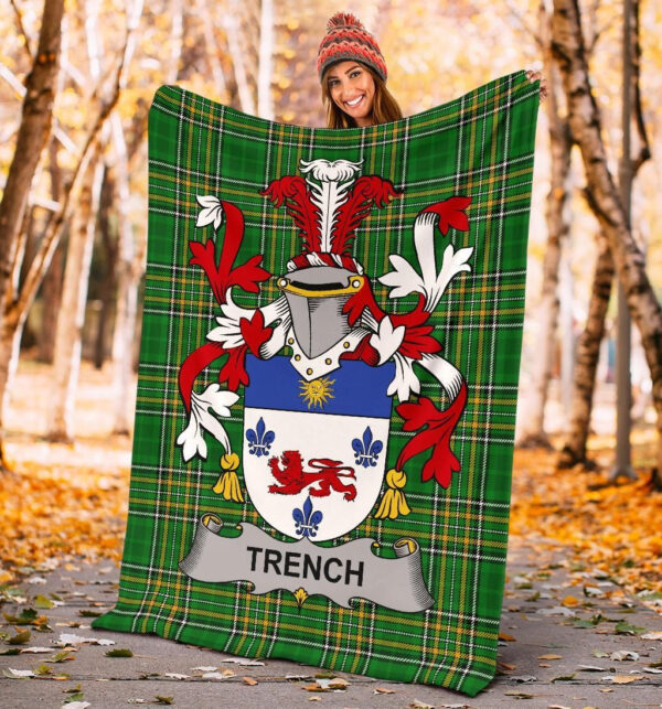 Ireland Premium Blanket - Trench Ireland Blanket Irish National Tartan - Image 4