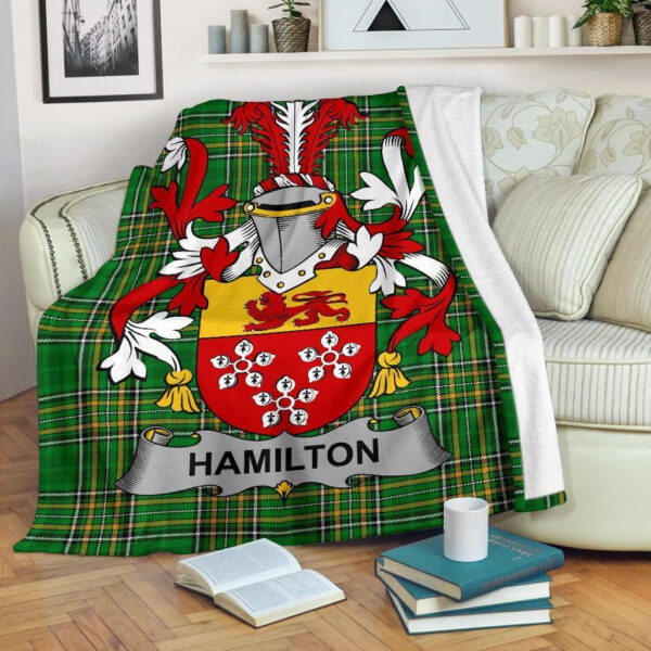 Ireland Premium Blanket - Hamilton Ireland Blanket Irish National Tartan