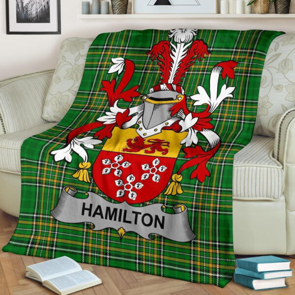 Ireland Premium Blanket - Hamilton Ireland Blanket Irish National Tartan - Image 2