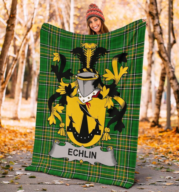 Ireland Premium Blanket - Echlin Ireland Blanket Irish National Tartan - Image 4