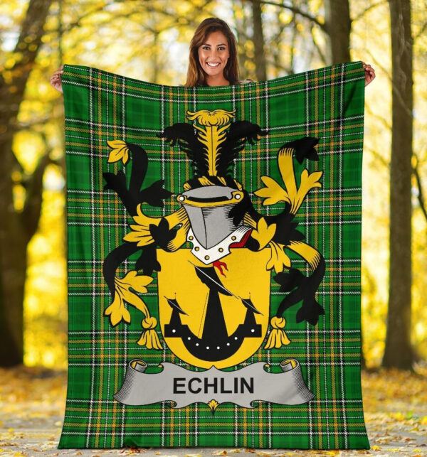 Ireland Premium Blanket - Echlin Ireland Blanket Irish National Tartan - Image 5