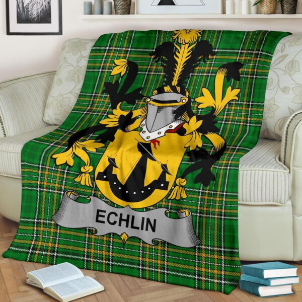 Ireland Premium Blanket - Echlin Ireland Blanket Irish National Tartan - Image 2