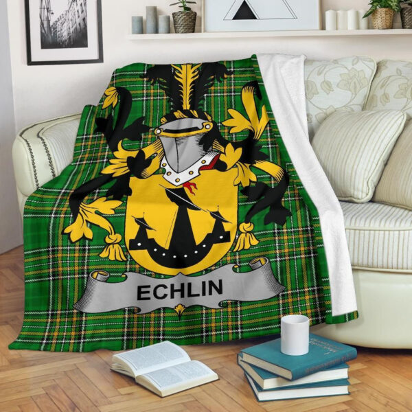 Ireland Premium Blanket - Echlin Ireland Blanket Irish National Tartan