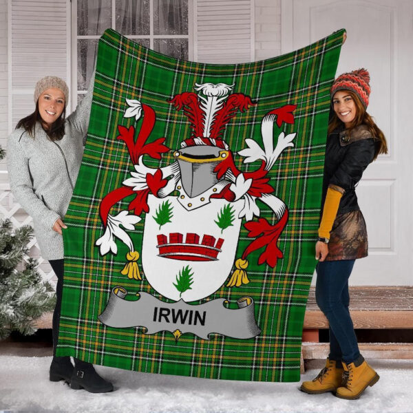 Ireland Premium Blanket - Irwin Ireland Blanket Irish National Tartan - Image 5