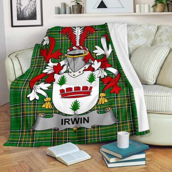 Ireland Premium Blanket - Irwin Ireland Blanket Irish National Tartan