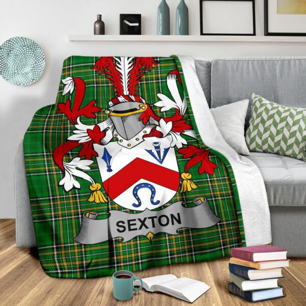 Ireland Premium Blanket - Sexton Ireland Blanket Irish National Tartan - Image 3