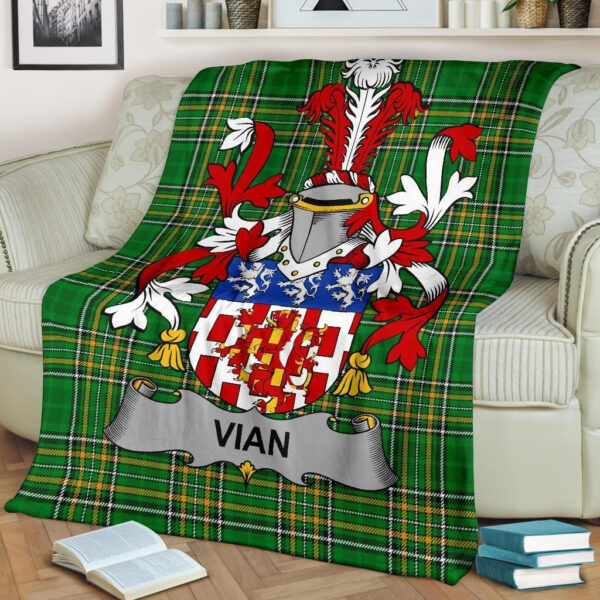 Ireland Premium Blanket - Vian Ireland Blanket Irish National Tartan - Image 2