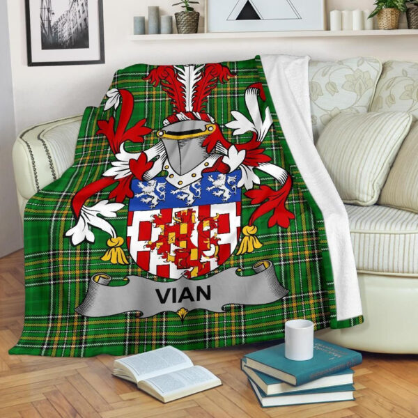 Ireland Premium Blanket - Vian Ireland Blanket Irish National Tartan