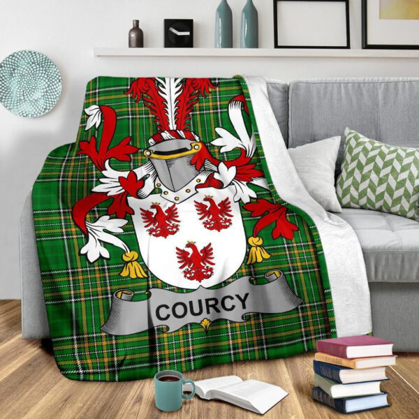 Ireland Premium Blanket - Courcy (de) Lord Kingsale Ireland Blanket Irish National Tartan - Image 3