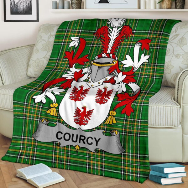 Ireland Premium Blanket - Courcy (de) Lord Kingsale Ireland Blanket Irish National Tartan - Image 2