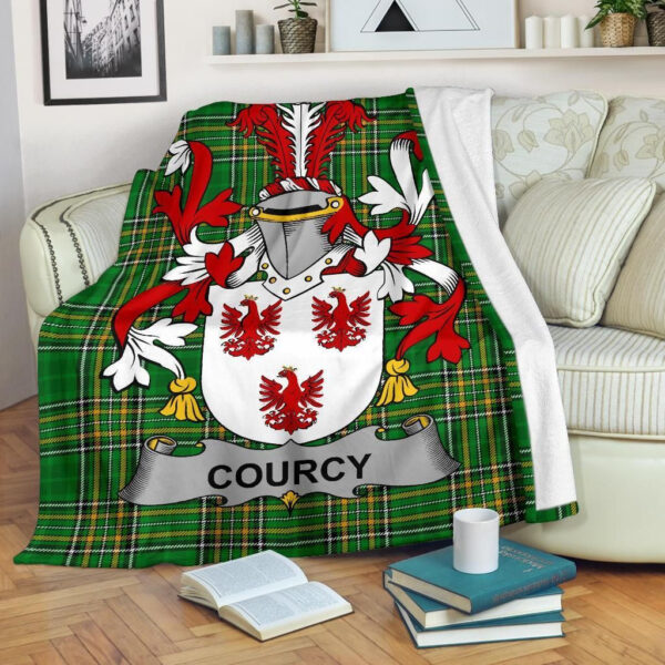 Ireland Premium Blanket - Courcy (de) Lord Kingsale Ireland Blanket Irish National Tartan