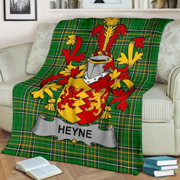 Ireland Premium Blanket - Heyne or O'Heyne Ireland Blanket Irish National Tartan - Image 2