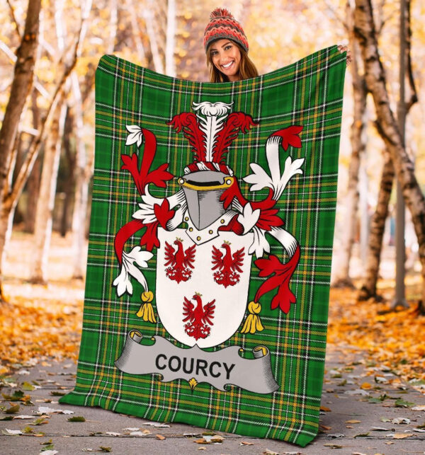 Ireland Premium Blanket - Courcy (de) Lord Kingsale Ireland Blanket Irish National Tartan - Image 4