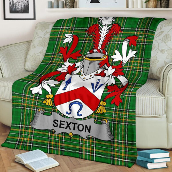 Ireland Premium Blanket - Sexton Ireland Blanket Irish National Tartan - Image 2