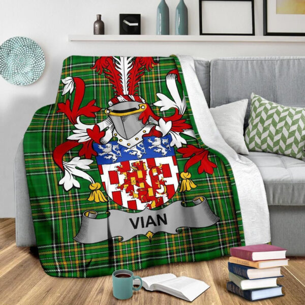 Ireland Premium Blanket - Vian Ireland Blanket Irish National Tartan - Image 3