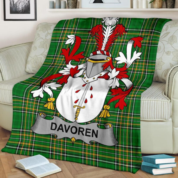 Ireland Premium Blanket - Davoren or O'Davoren Ireland Blanket Irish National Tartan - Image 2