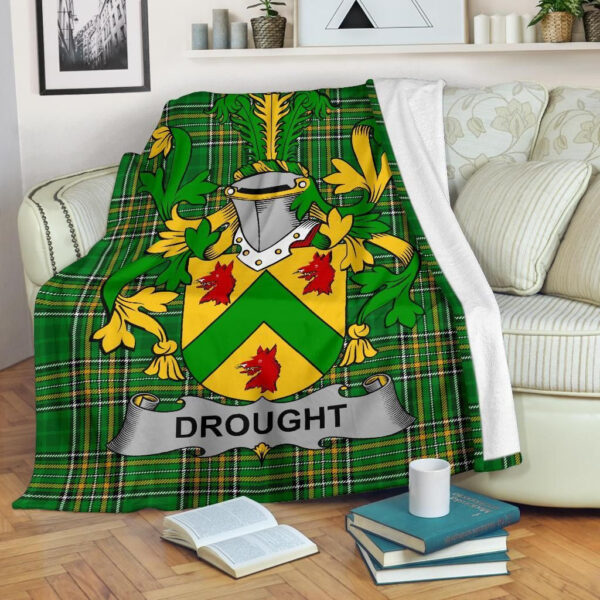 Ireland Premium Blanket - Drought Ireland Blanket Irish National Tartan