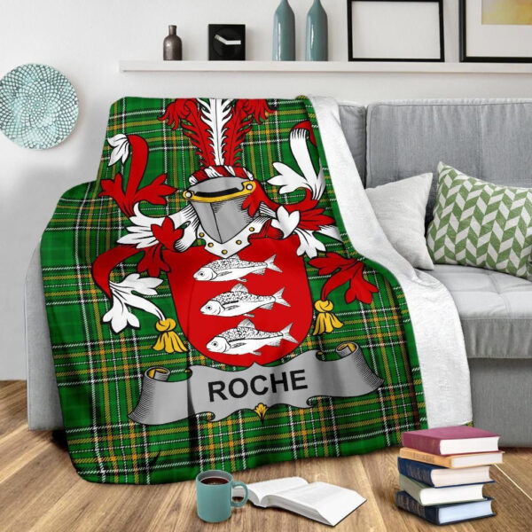 Ireland Premium Blanket - Roche Ireland Blanket Irish National Tartan - Image 3