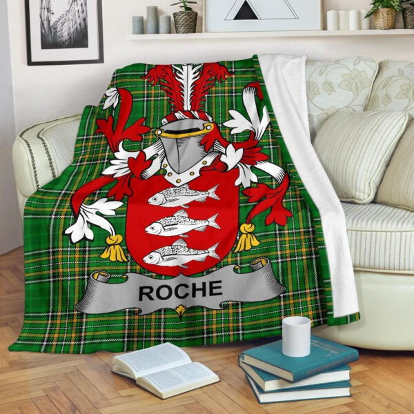 Ireland Premium Blanket - Roche Ireland Blanket Irish National Tartan