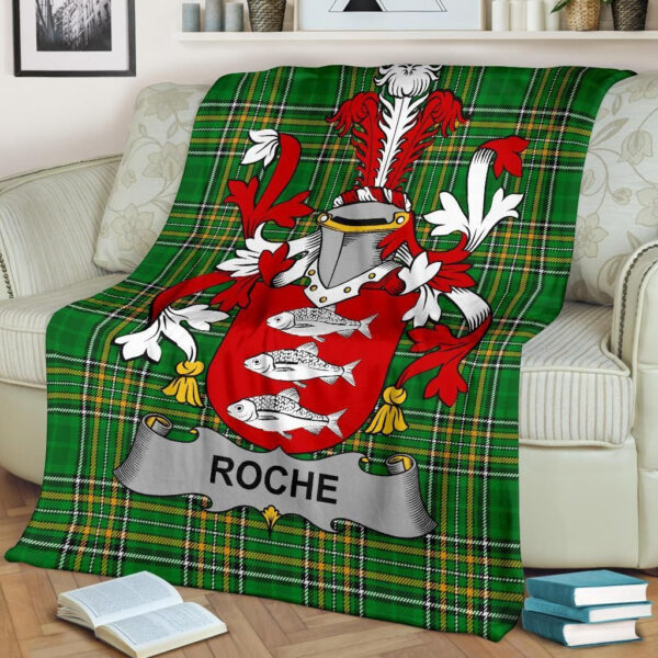 Ireland Premium Blanket - Roche Ireland Blanket Irish National Tartan - Image 2