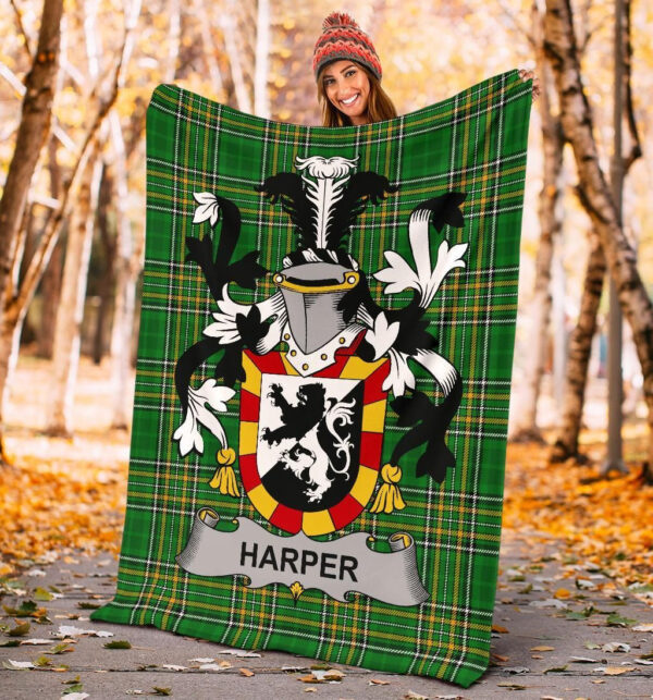 Ireland Premium Blanket - Harper Ireland Blanket Irish National Tartan - Image 4