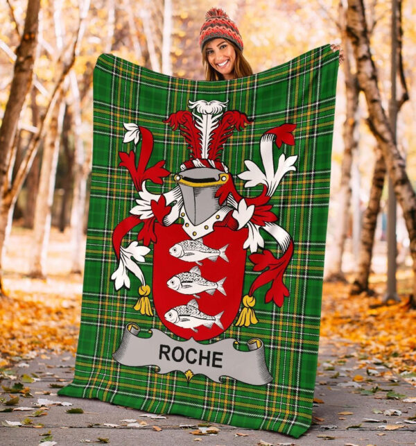 Ireland Premium Blanket - Roche Ireland Blanket Irish National Tartan - Image 4