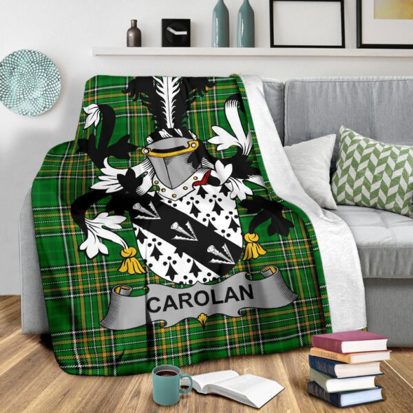 Ireland Premium Blanket - Carolan Ireland Blanket Irish National Tartan - Image 3