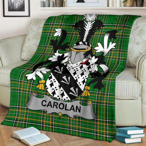 Ireland Premium Blanket - Carolan Ireland Blanket Irish National Tartan - Image 2