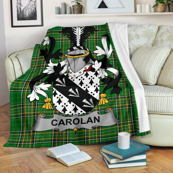 Ireland Premium Blanket - Carolan Ireland Blanket Irish National Tartan