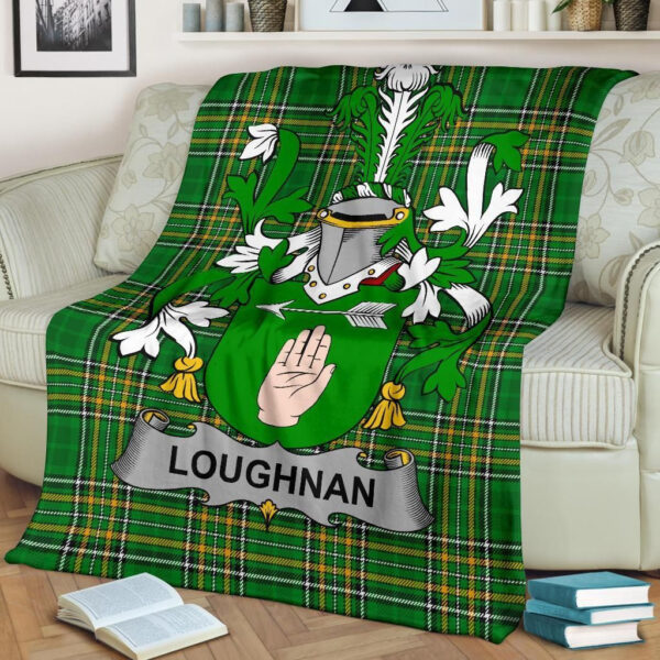 Ireland Premium Blanket - Loughnan or O'Loughnan Ireland Blanket Irish National Tartan - Image 2