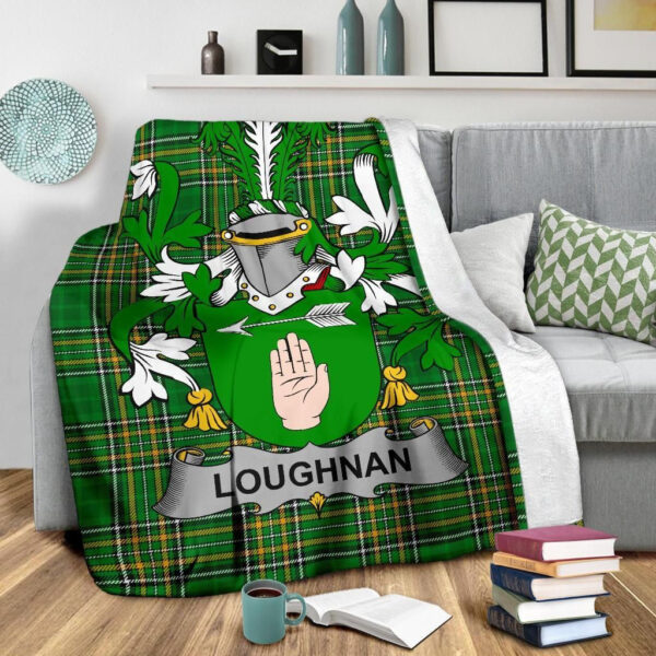 Ireland Premium Blanket - Loughnan or O'Loughnan Ireland Blanket Irish National Tartan - Image 3