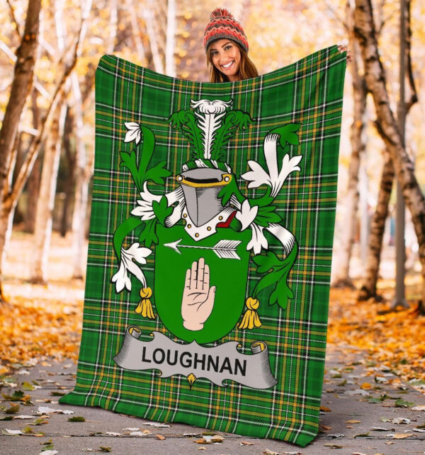 Ireland Premium Blanket - Loughnan or O'Loughnan Ireland Blanket Irish National Tartan - Image 4