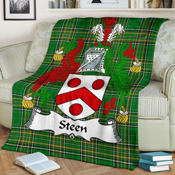 Ireland Premium Blanket - Steen Ireland Blanket Irish National Tartan - Image 2