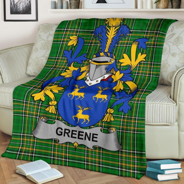 Ireland Premium Blanket - Greene Ireland Blanket Irish National Tartan - Image 2