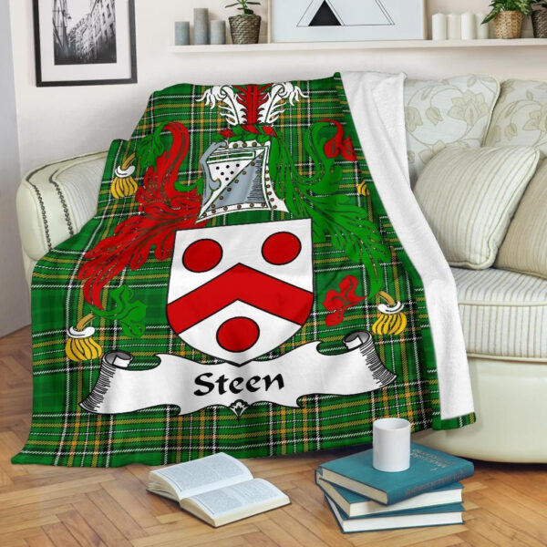 Ireland Premium Blanket - Steen Ireland Blanket Irish National Tartan