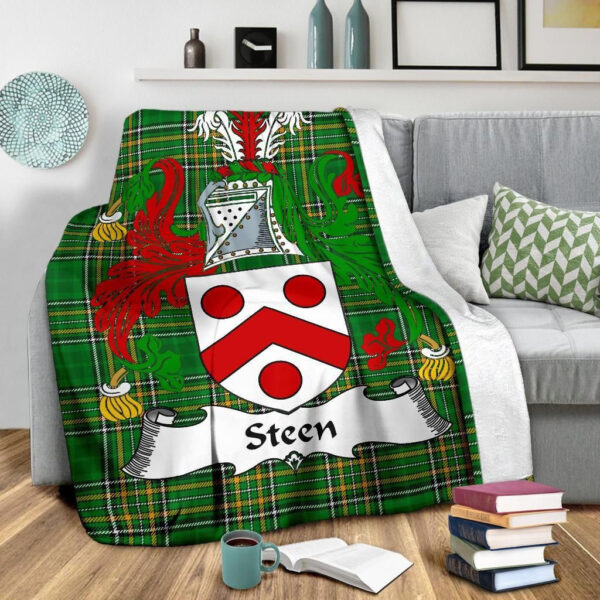 Ireland Premium Blanket - Steen Ireland Blanket Irish National Tartan - Image 3