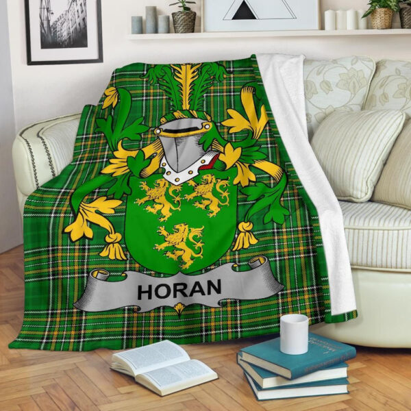 Ireland Premium Blanket - Horan or O'Horan Ireland Blanket Irish National Tartan