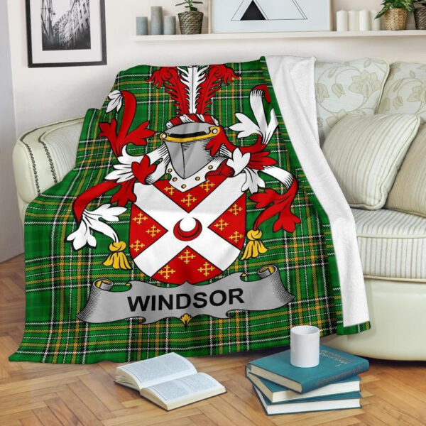 Ireland Premium Blanket - Windsor Ireland Blanket Irish National Tartan