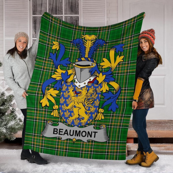 Ireland Premium Blanket - Beaumont Ireland Blanket Irish National Tartan - Image 5