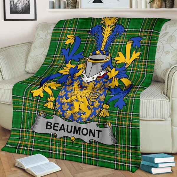 Ireland Premium Blanket - Beaumont Ireland Blanket Irish National Tartan - Image 2