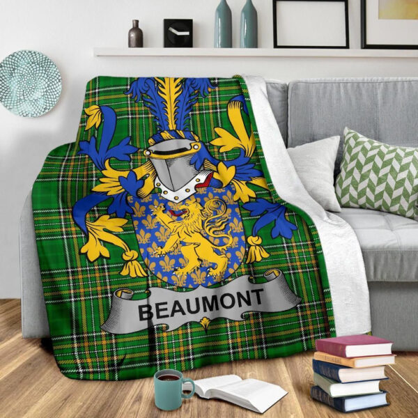 Ireland Premium Blanket - Beaumont Ireland Blanket Irish National Tartan - Image 3