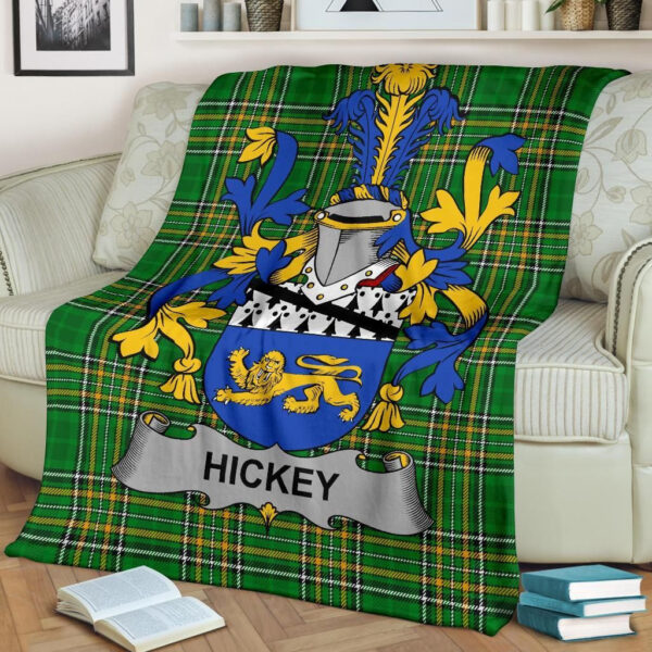 Ireland Premium Blanket - Hickey or O'Hickey Ireland Blanket Irish National Tartan - Image 2