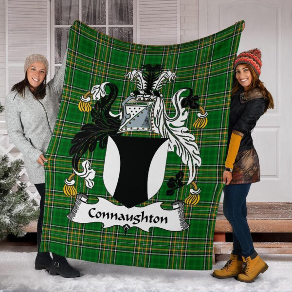 Ireland Premium Blanket - Connaughton Ireland Blanket Irish National Tartan - Image 6